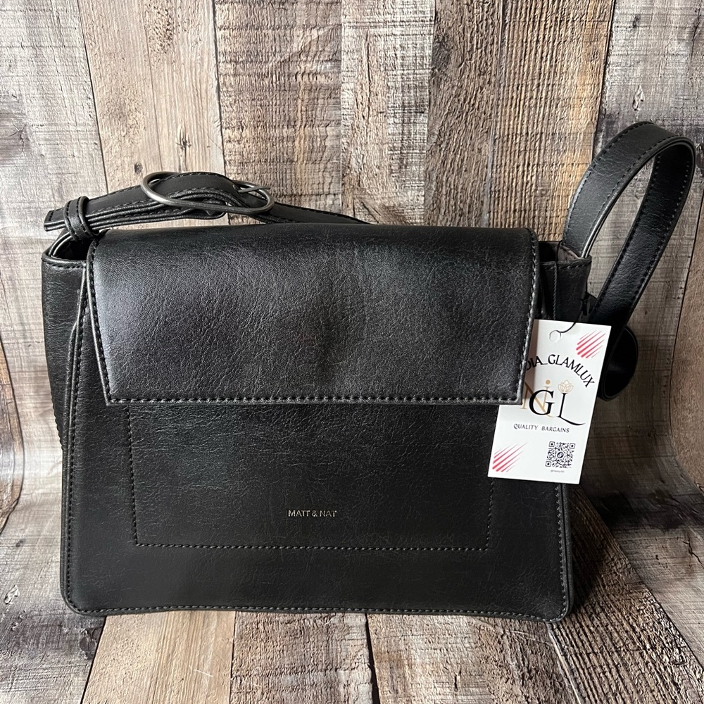Matt & Nat Black LEIA VEGAN SHOULDER BAG - VINTAGE - Picture 7 of 16